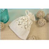 Sachet Dragées Lin Dentelle x5