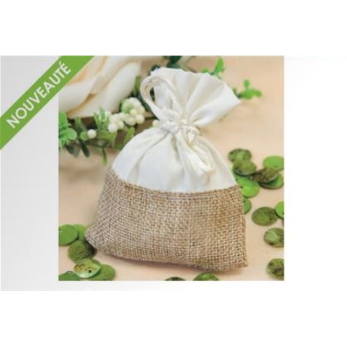 Download Sachet Dragées Moitié Jute et Coton x 4