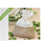 Sachet Dragées Moitié Jute et Coton x 4