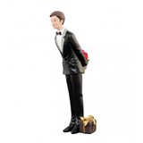 Figurine Marié Seul Bouquet et Cadeau