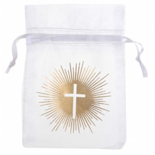 x6 Sachets en tissu à dragées Baptême Communion