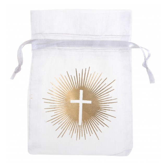 x6 Sachets en tissu à dragées Baptême Communion