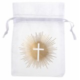 x6 Sachets en tissu à dragées Baptême Communion