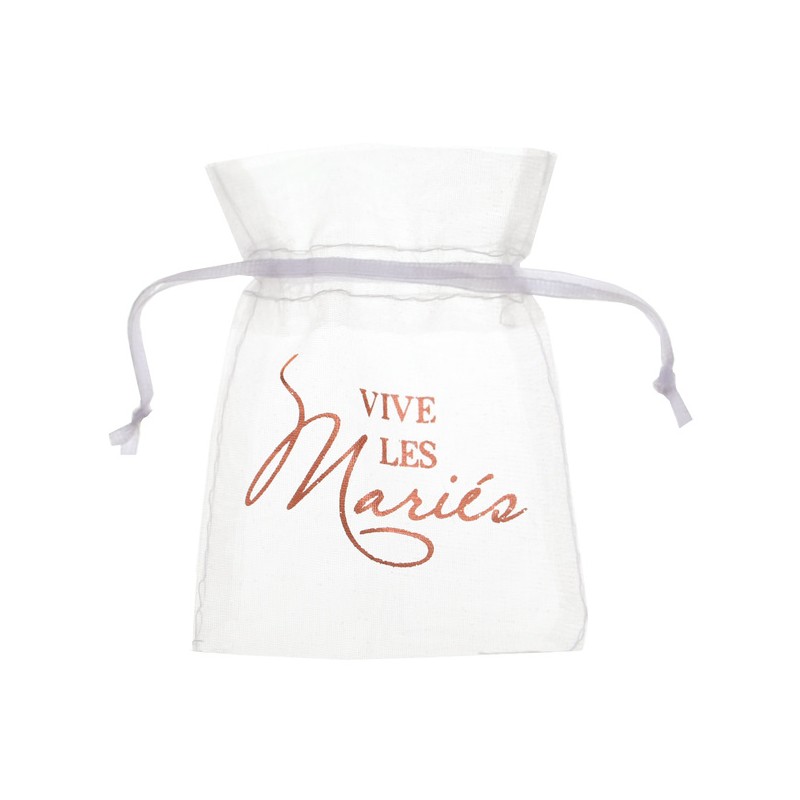 Sachets dragées "Vive les mariés"