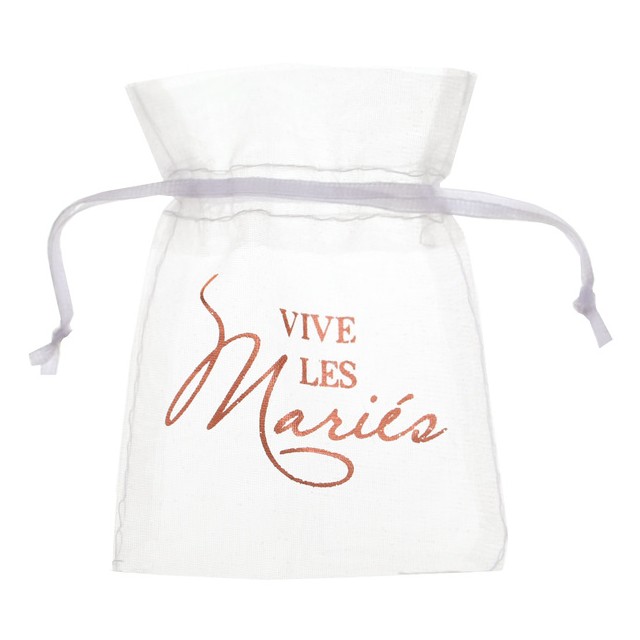 Sachets dragées "Vive les mariés"