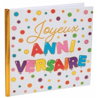 Livre d'or joyeux Anniversaire Multicolore