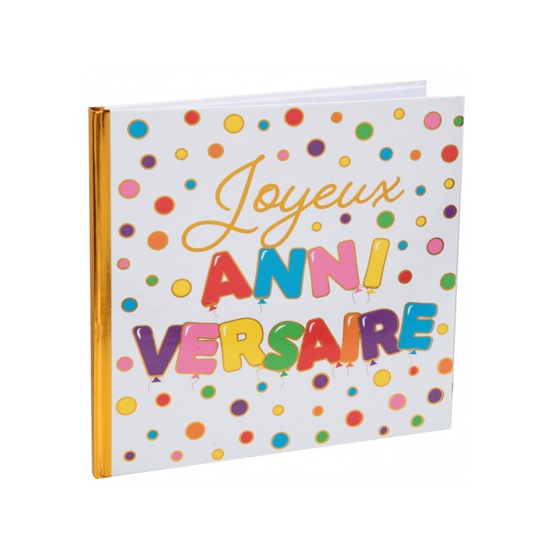 Livre d'or joyeux Anniversaire Multicolore