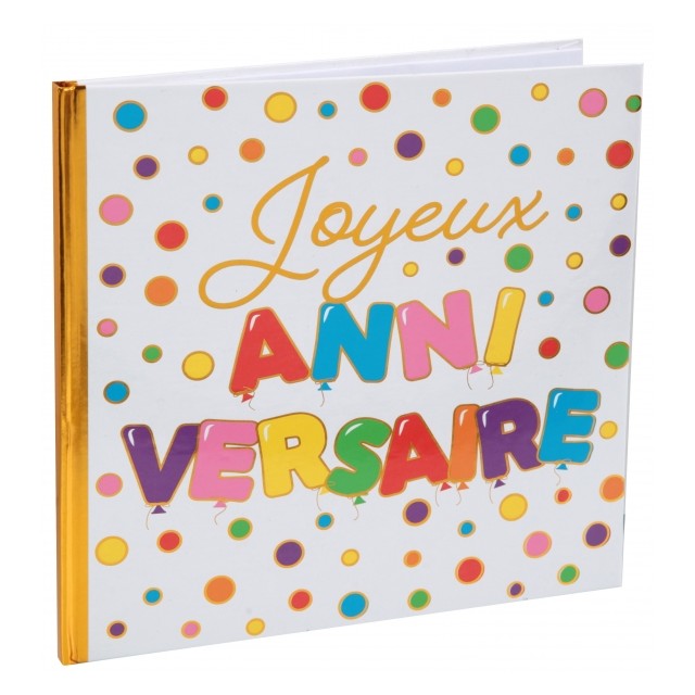 Livre d'or joyeux Anniversaire Multicolore