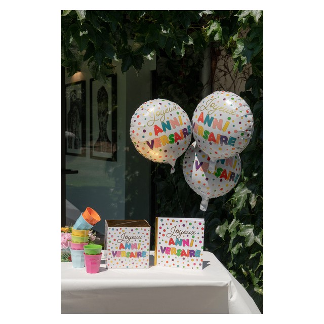 Ballon anniversaire 20 ans multicolore x 6 - Mes Fêtes