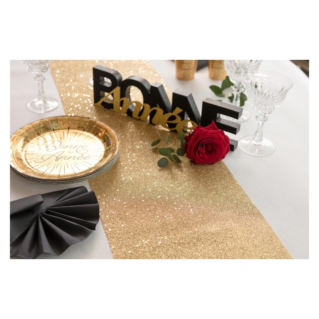 Chemin de Table Sequins Argent 3m