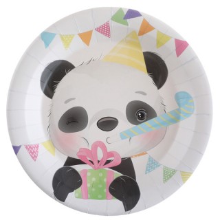 10x Assiettes anniversaire Panda