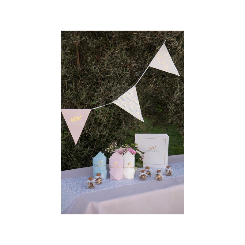 Guirlande Communion Kraft 8 Fanions Découpés 3 M