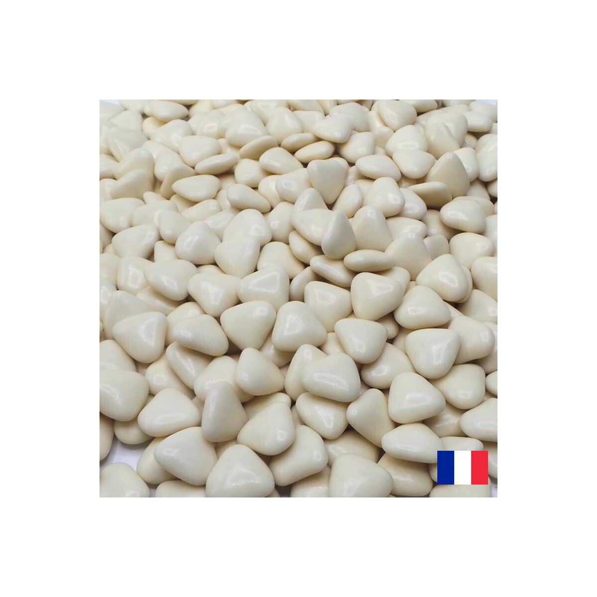 500g Dragées chocolat coeur Ivoire