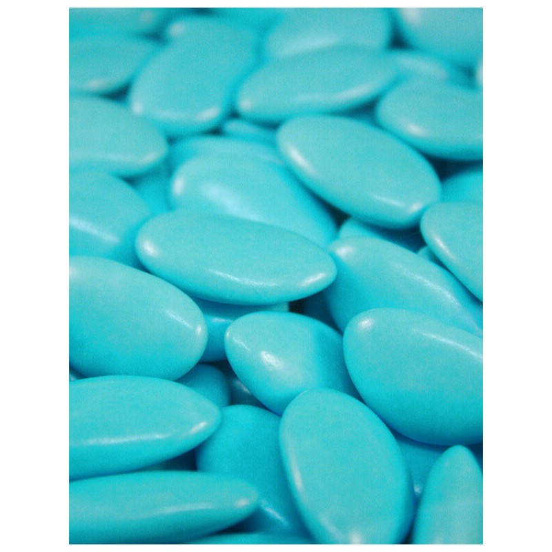 500g Dragées Chocolat Turquoise