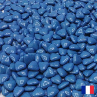 500g Dragées chocolat coeur Bleu Marine - Dragées Reynaud