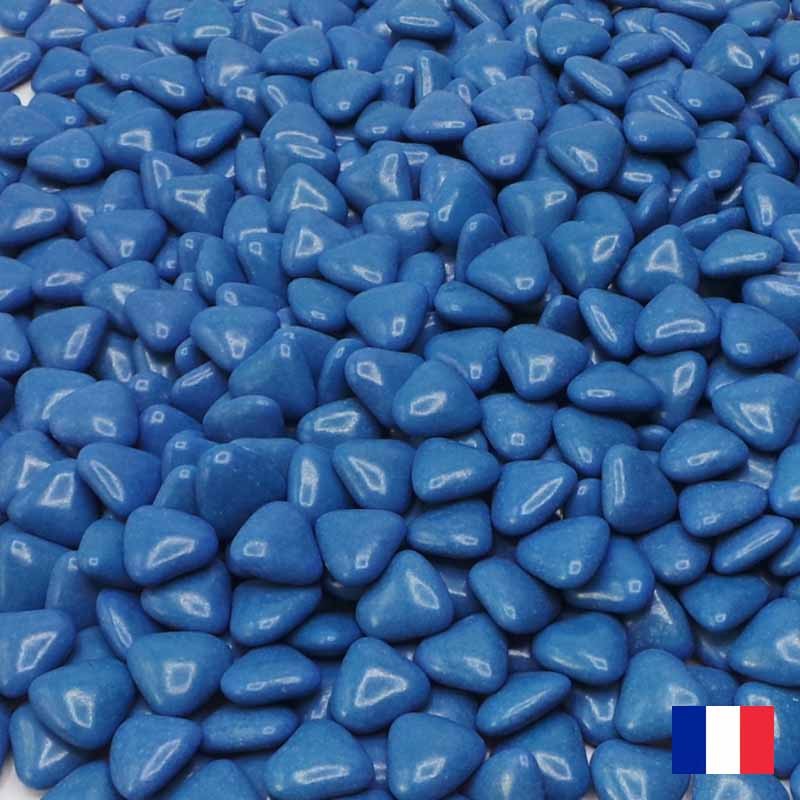 500g Dragées chocolat coeur Bleu Marine - Dragées Reynaud