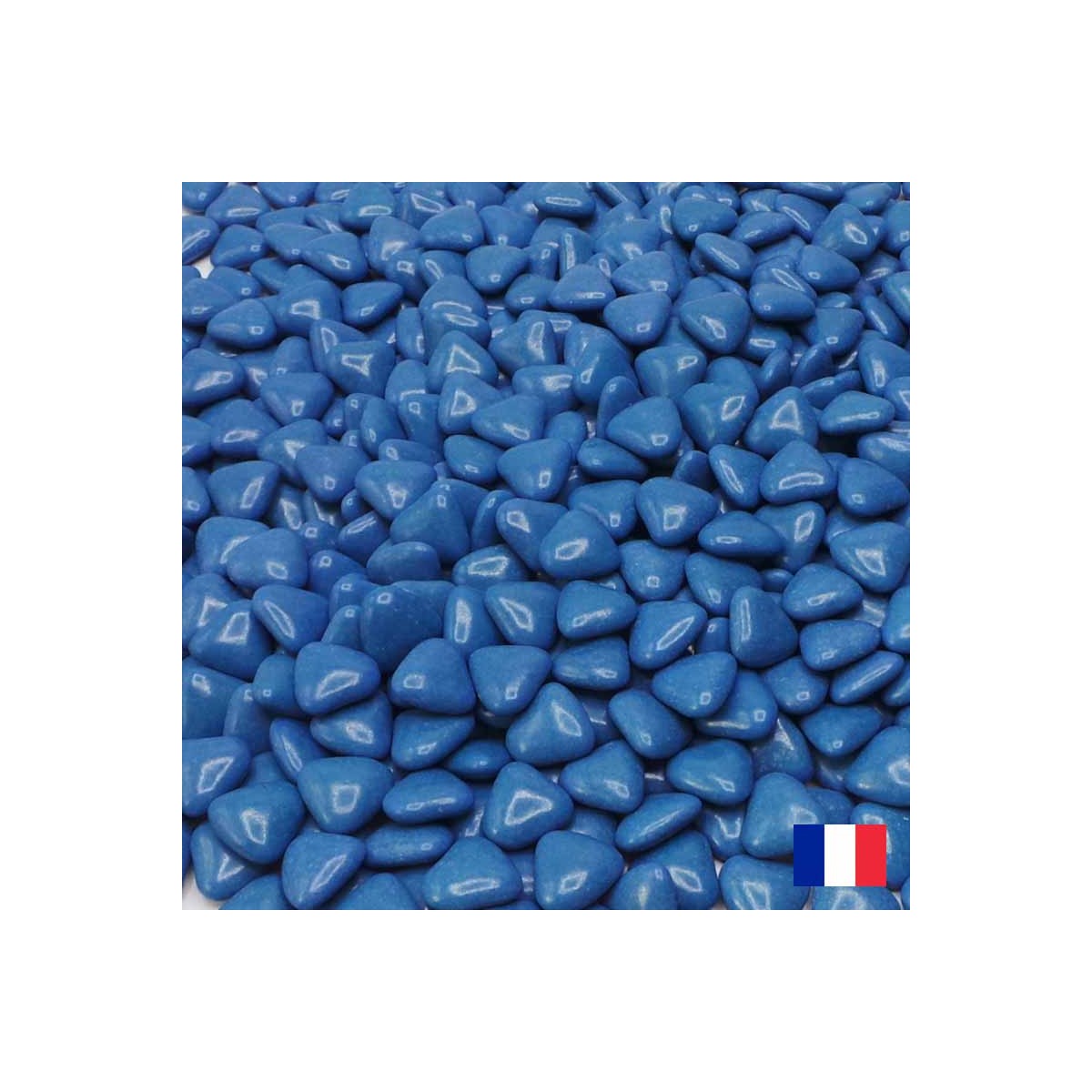 500g Dragées chocolat coeur Bleu Marine - Dragées Reynaud