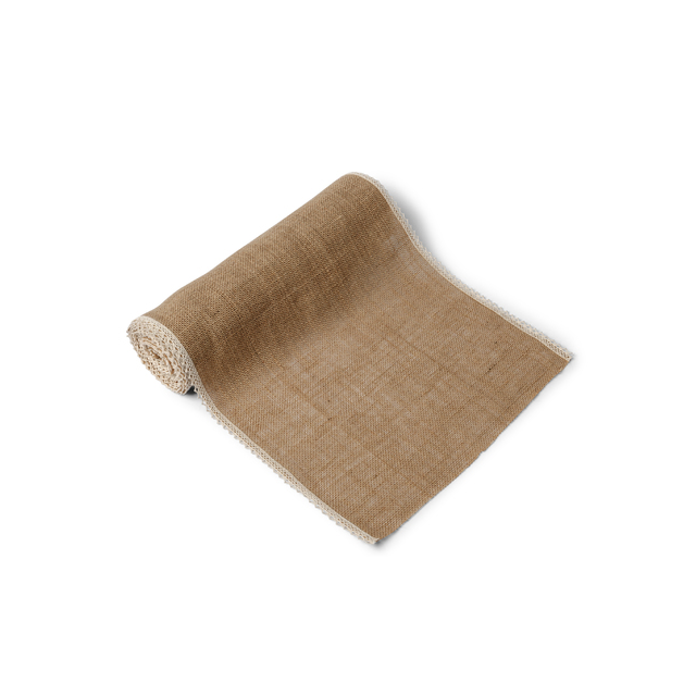 Chemin de table jute & dentelle 36 cm x 5 m