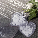 Sachet Dragées Coeur à Pois x4