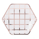 Assiettes Carton Rose Gold