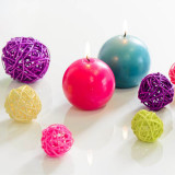 10 Boules En Rotin 3 tailles