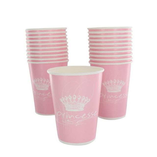 Gobelets Carton Baby Shower Mademoiselle Rose x10