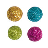 x50 boules pailletées décoration - 4 couleurs au choix