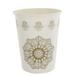 Gobelet Oriental blanc et or x10