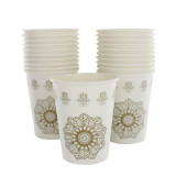 Gobelet Oriental blanc et or x10