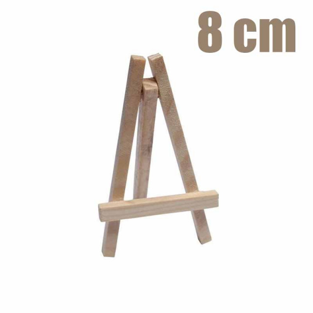 x12 Mini chevalet bois naturel 8 cm