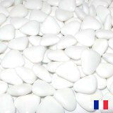 1kg Dragees chocolat coeur Blanc