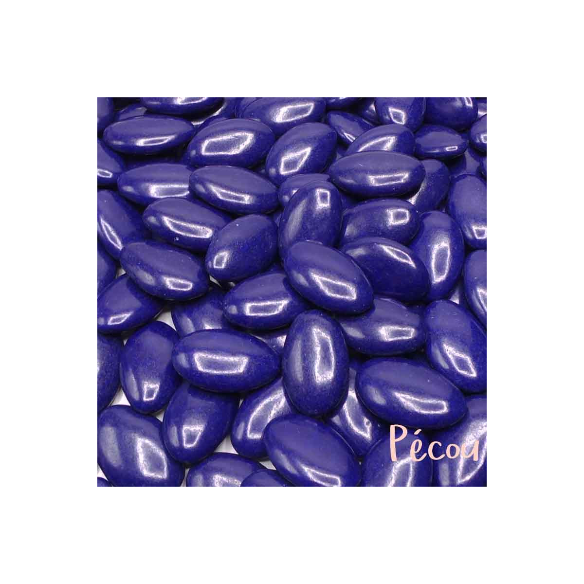 1kg Dragées chocolat Pécou 70% - Bleu Marine