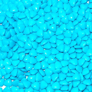 Dragées cœur turquoise (25E/KG)