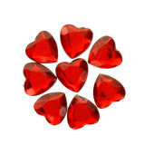 Coeurs Strass Rouge x50