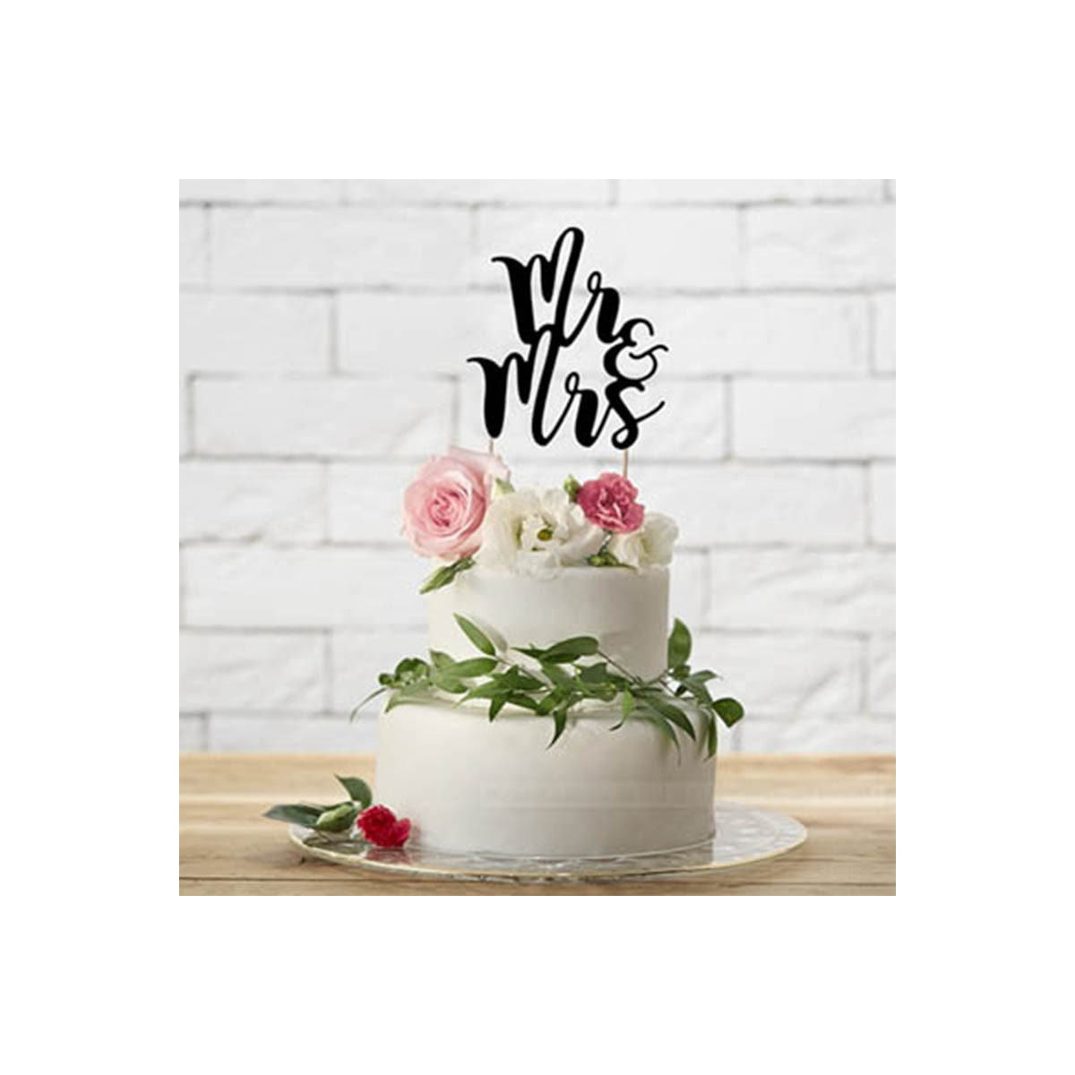 Cake Topper Mr & Mrs Noir