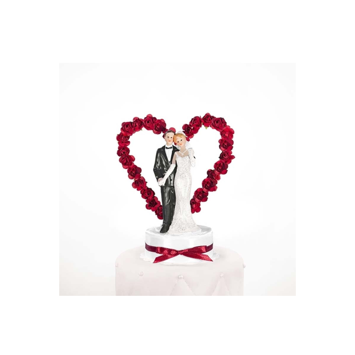 Figurine Couple Mariage Coeur Rouge