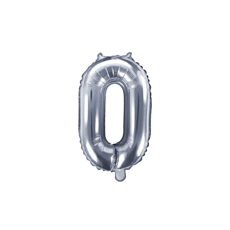 Ballons mylar argent anniversaire chiffre 30 ans