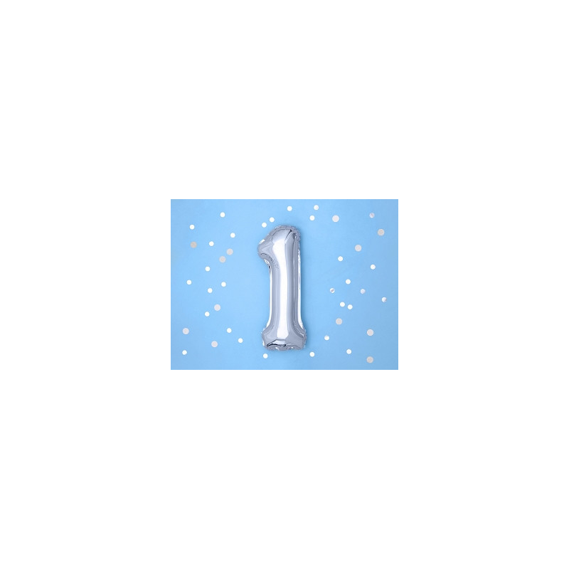 Ballon CHIFFRE 1 ARGENT H / S  Code de produit : 27981 main image 1
