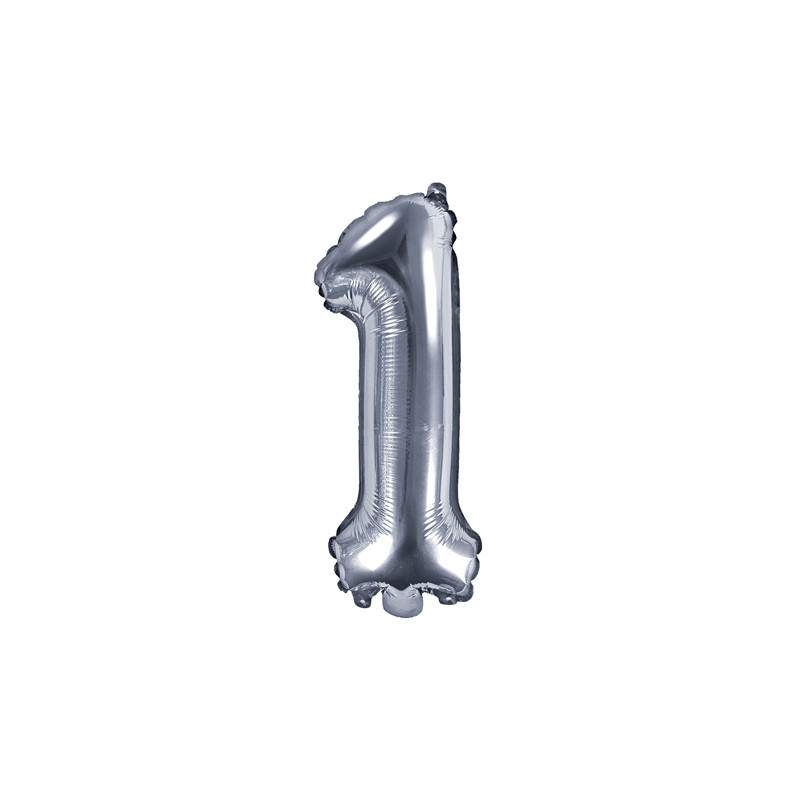 Ballon Chiffre "1" Argent