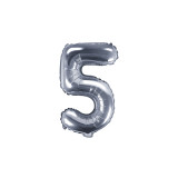 Ballon Chiffre 5 Argent