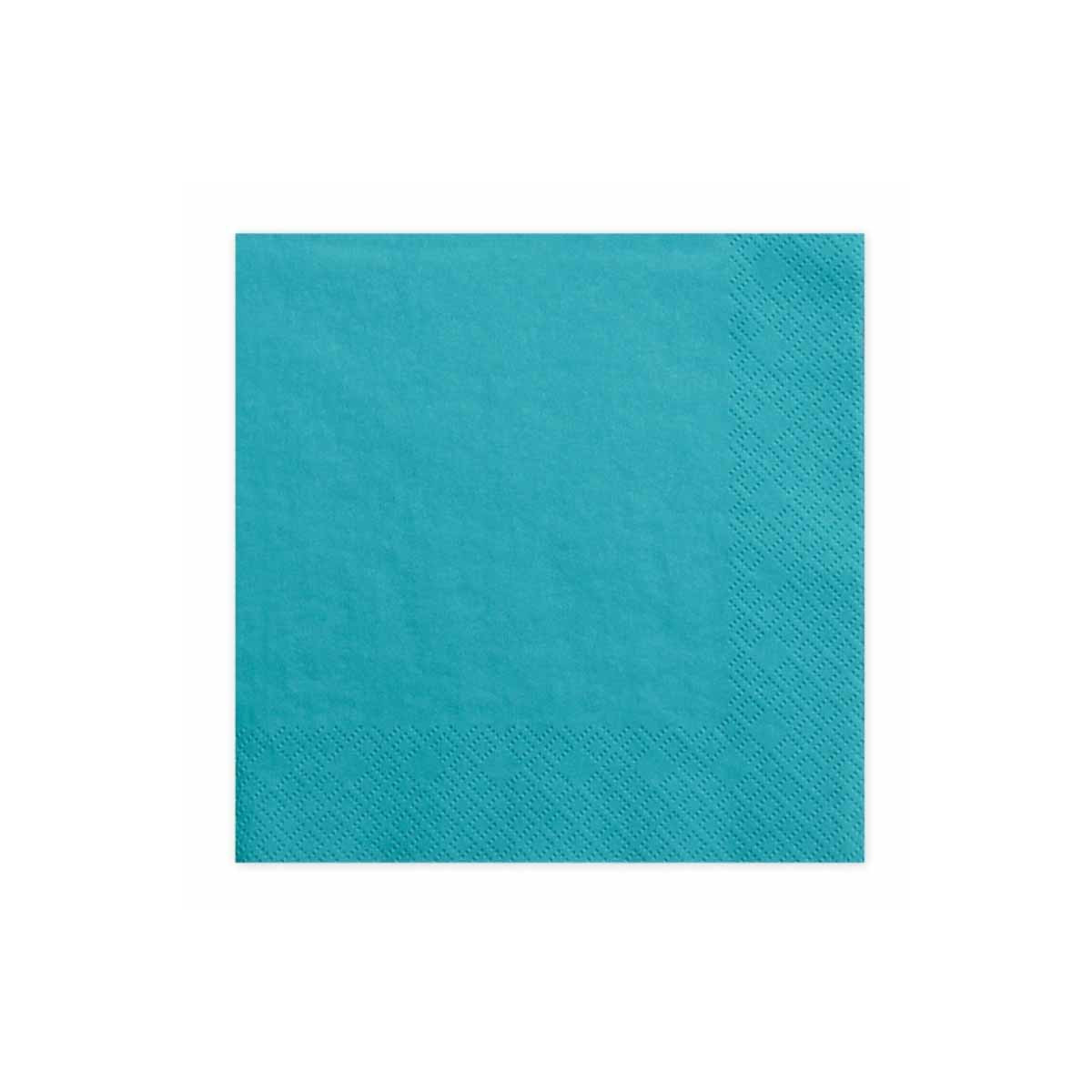 x20 Serviettes Papier Turquoise