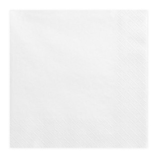 x20 Serviettes en papier Blanc