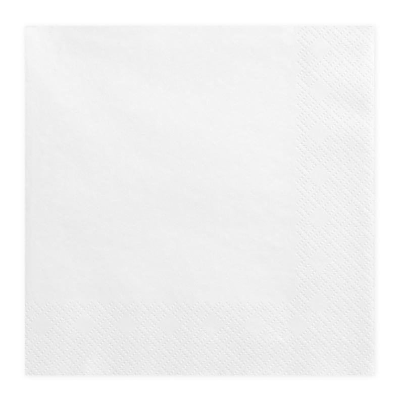 x20 Serviettes en papier Blanc