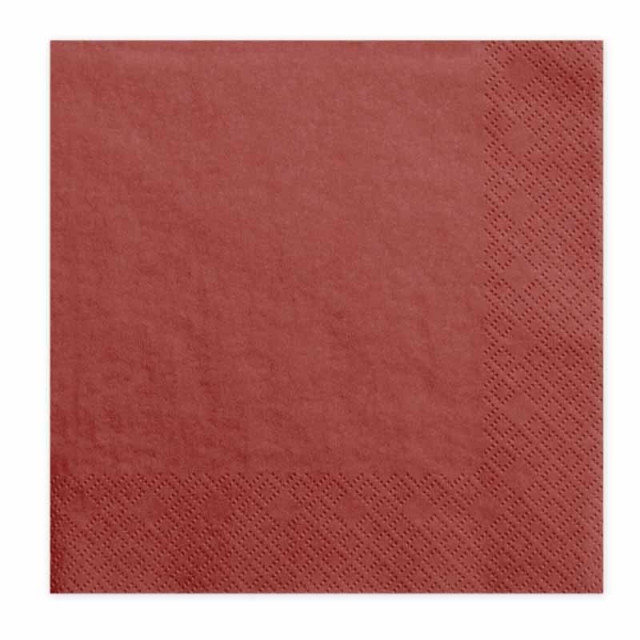 x20 Serviettes Papier Rouge