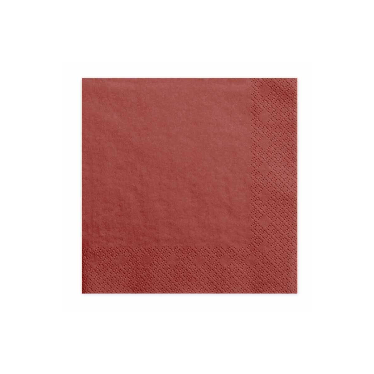 x20 Serviettes Papier Rouge