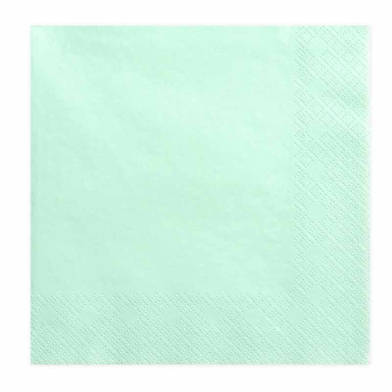 x20 Serviettes Papier Vert Menthe