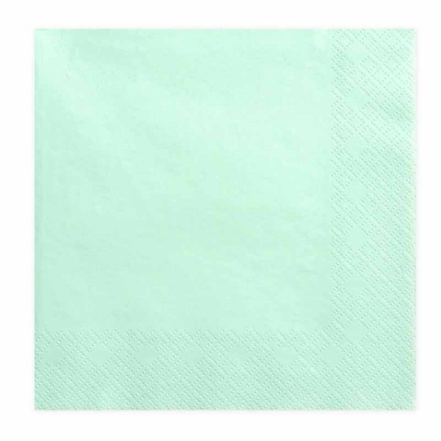 6,5 pouces Serviettes en papier jetables Carré Serviette Feuille Verte  Tableau