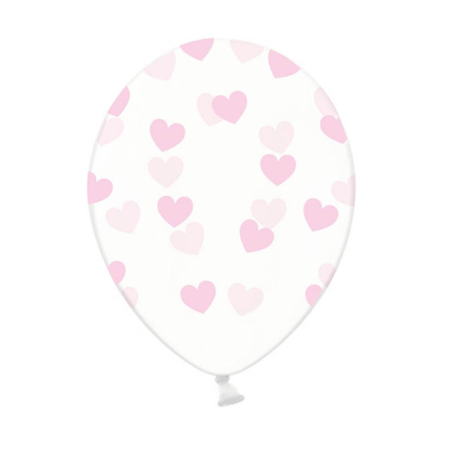 6 x Ballon de baudruche coeur Heart Rose