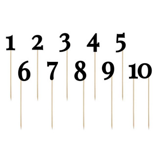 Numéro de table Noir de 0-9