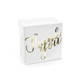 x10 Boite a gateau Mariage carton "Thank you" Or